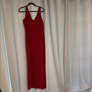 Elegant Red Sleeveless Jumpsuit